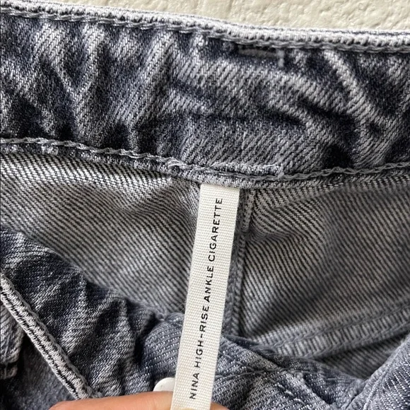 NWT Rag And Bone Nina High Rise Ankle Slim Straight Cigarette Jeans in Colby